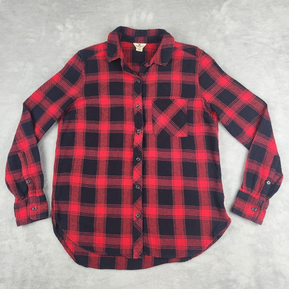Woolrich Womens Shirt Button Up Long Sleeve Flannel Buffalo Plaid Size S Small